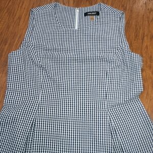 Nine West Monochrome Gingham Sleeveless Top